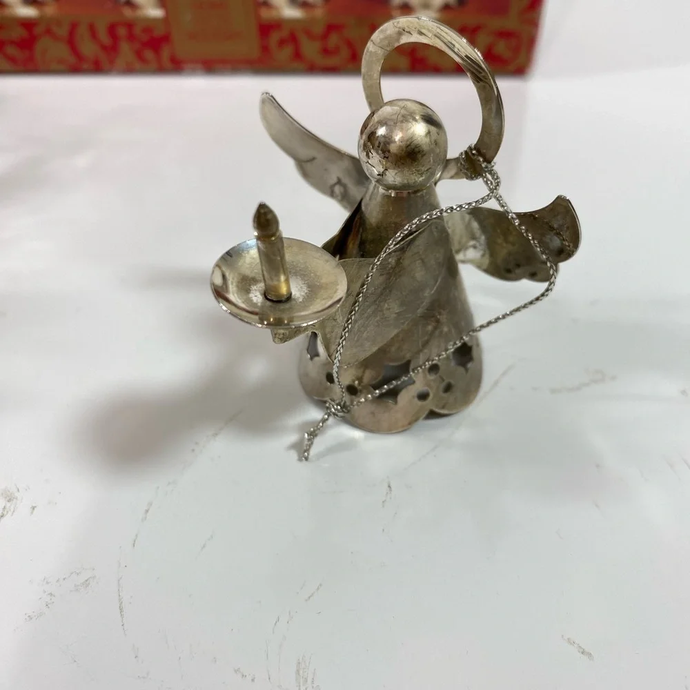 Vintage‎ 1997 Home For Holidays Set Of 6 Silverplated Angel Ornaments